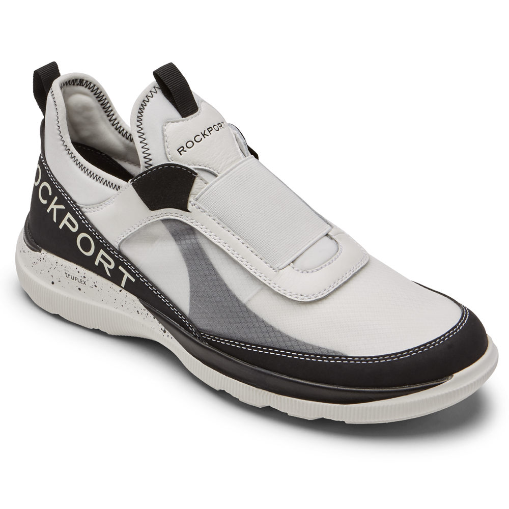 Rockport Singapore Mens Slip-On - truFLEX Hybrid Gore White/Black - SF6542387